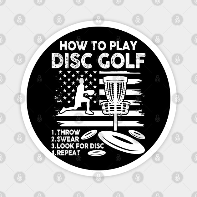 How To Play Disc Golf - USA Magnet by AngelBeez29